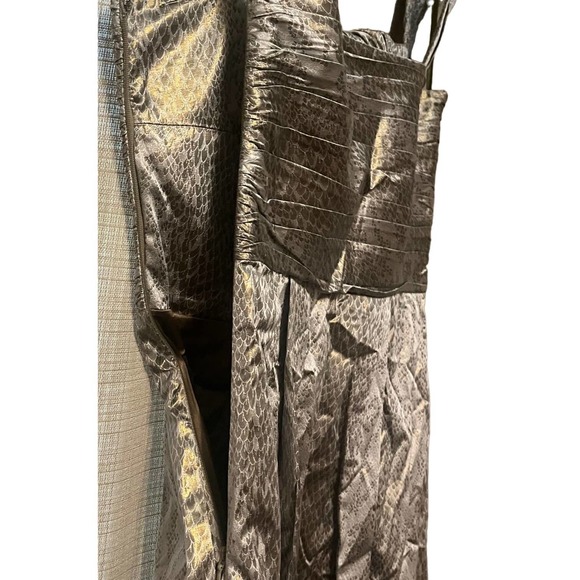 NWT Diane von Furstenberg Dress Treenie Silk Metallic Python 4 Cocktail Party - Picture 8 of 9